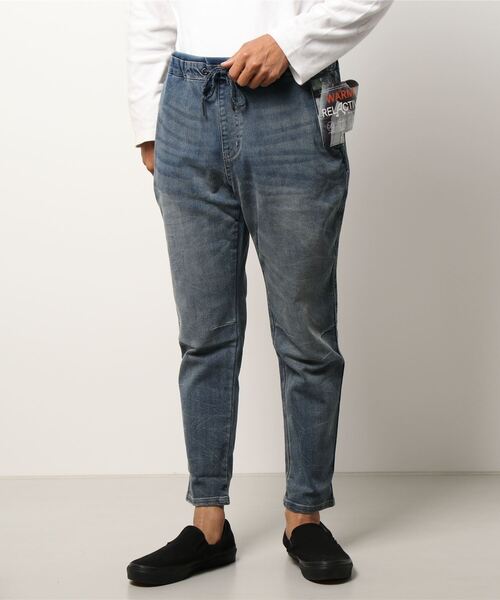 Blue Standard (ブルースタンダード)の「【BLUE STANDARD/ブルースタンダード】ストレッチ裏起毛デニムイージーパンツ 軽くて暖かいパンツ(デニムパンツ・メンズ・ブルー系その他/ブルー・SMALL/X-LARGE/MEDIUM/LARGE)」の1枚目の写真