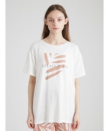 gelato pique（ジェラートピケ）の「リネンミックスレーヨンロゴＴシャツ（ルームウェア/パジャマ）」