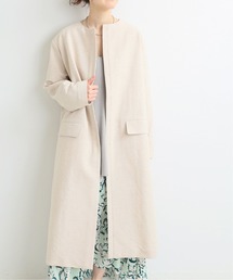IÉNA ノーカラーコート ベージュ IÉNA ノーカラーコート ベージュ