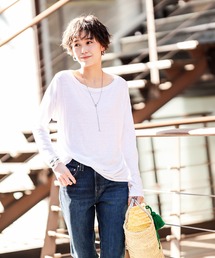 un dix cors（アンディコール）の「リラックススタイルにぴったり　麻混ナチュラルカットソー（Tシャツ/カットソー）」