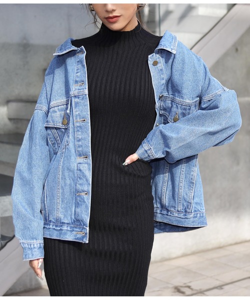 ラベルエチュード　バックレースアップデニムジャケット LA BELLE ETUDE バックレースアップデニムジャケット ラベルエチュード