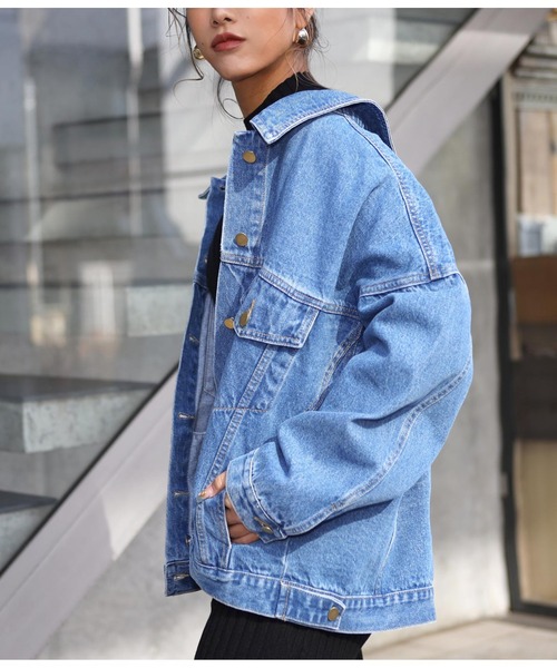 ANAP（アナップ）の「バックレースアップデニムジャケット（デニム