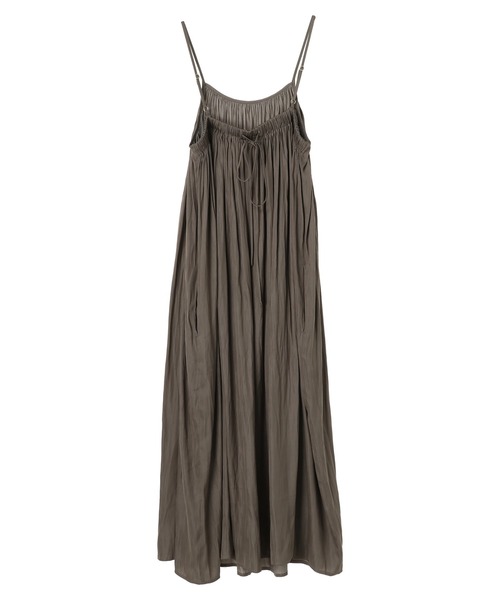 AMERICAN HOLIC（アメリカンホリック）の「バックリボンギャザーキャミワンピース　＊●（ワンピース・レディース・ブラック/サックスブルー/モカ/グレイッシュベージュ・FREE）」の5枚目の写真