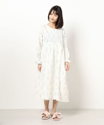 Et grenier by Samansa Mos2 | 花柄ガーゼウエストゴムワンピース(ルームワンピース)