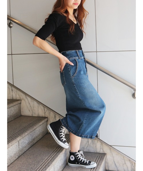 ROYAL PARTY（ロイヤルパーティー）の「【エコヴェロ】洗えるニットVネック半袖パワショルトップス（ニット/セーター・レディース・オフホワイト/ベージュ/ピンク/グリーン/ブルー/ネイビー/ブラック/マルチ/ホワイト系その他2/ブラック系その他・FREE）」の19枚目の写真