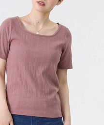 HONEYSUCKLE ROSE（ハニーサックルローズ）の「【HONEYSUCKLE ROSE】ワイドリブスクエアＴシャツ（Tシャツ/カットソー）」