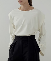 【UNSPOKEN】Double sleeve tops  UC21S006
