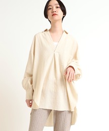 シャツ ブラウス B2534 インド綿手織りオーバーシャツ レディース