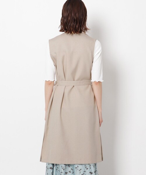THE SHOP TK （ザ ショップ ティーケー ）の「◆麻調ツイルロングジレ（ベスト・レディース・ベージュ/ネイビー・12/13）」の8枚目の写真