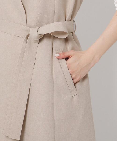 THE SHOP TK （ザ ショップ ティーケー ）の「◆麻調ツイルロングジレ（ベスト・レディース・ベージュ/ネイビー・12/13）」の12枚目の写真