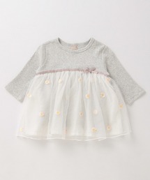 petit main | マーガレットチュールドッキングTシャツ(Tシャツ/カットソー)