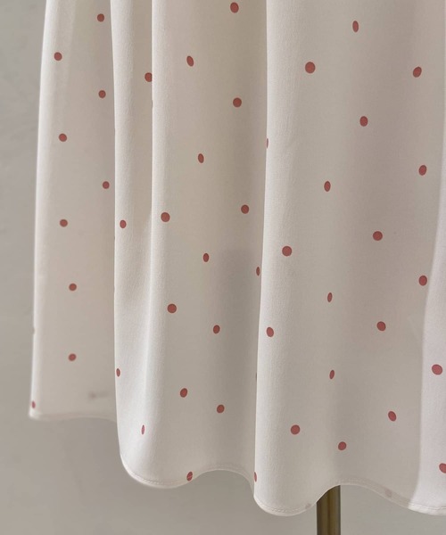 BEARDSLEY(ビアズリー)の「ドットギャザーブラウス(シャツ/ブラウス・レディース・ブラック/ピンク・FREE)」の6枚目の写真