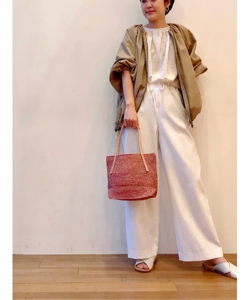 BEARDSLEY(ビアズリー)の「ドットギャザーブラウス(シャツ/ブラウス・レディース・ブラック/ピンク・FREE)」の8枚目の写真