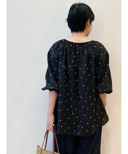 BEARDSLEY(ビアズリー)の「ドットギャザーブラウス(シャツ/ブラウス・レディース・ブラック/ピンク・FREE)」の17枚目の写真