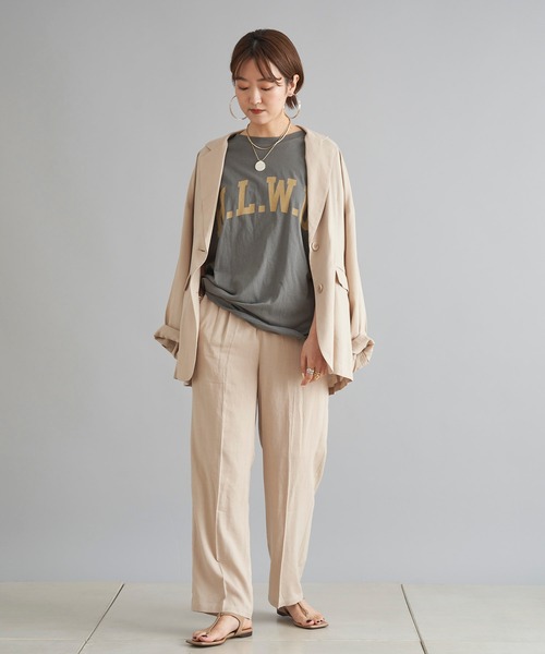 DouDou(ドゥドゥ)の「【WEB限定】ジャケット+パンツ セットアップ(セットアップ・レディース・ベージュ/グリーン/ネイビー・FREE)」の14枚目の写真