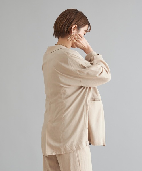 DouDou(ドゥドゥ)の「【WEB限定】ジャケット+パンツ セットアップ(セットアップ・レディース・ベージュ/グリーン/ネイビー・FREE)」の15枚目の写真