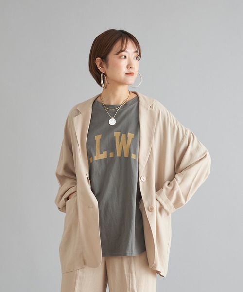 DouDou(ドゥドゥ)の「【WEB限定】ジャケット+パンツ セットアップ(セットアップ・レディース・ベージュ/グリーン/ネイビー・FREE)」の4枚目の写真