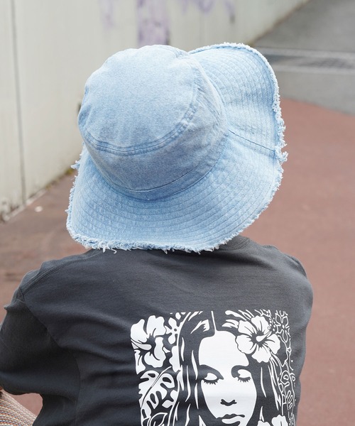 X-girl（エックスガール）の「RESORT HAT（ハット・レディース・ブラック/ブラウン/ブルー・ONE SIZE）」の16枚目の写真