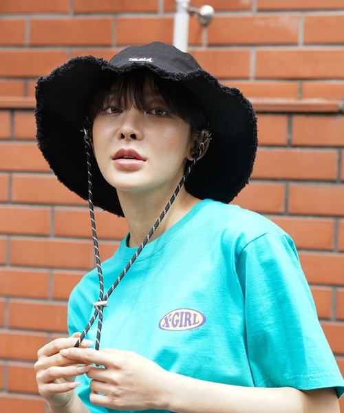 X-girl（エックスガール）の「RESORT HAT（ハット・レディース・ブラック/ブラウン/ブルー・ONE SIZE）」の18枚目の写真
