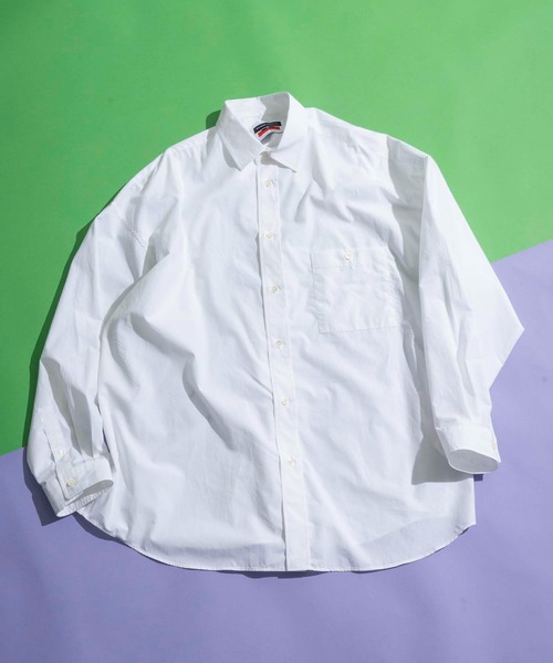 MAISON SPECIAL（メゾンスペシャル）の「《ユニセックスアイテム》コットンシルクプライムオーバーシャツ 【MAISON SPECIAL/メゾンスペシャル】（シャツ/ブラウス・メンズ・オフホワイト/ブラック/ネイビー/カーキ/グリーン/イエロー・0/1/2）」の18枚目の写真