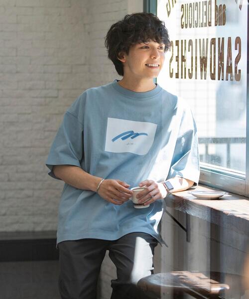 coen by Mr.SZK(コーエンバイミスタースズキ)の「- cafe holic - カフェプリントビッグTシャツ【coen × Mr.SZK】(Tシャツ/カットソー・メンズ・ホワイト/ライトブルー/ブラウン/ライトグレー・SMALL/MEDIUM/X-LARGE/LARGE)」の22枚目の写真