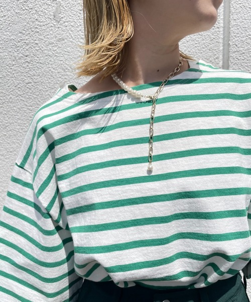 CIAOPANIC（チャオパニック）の「パール×チェーンネックレス（ネックレス・レディース・オフホワイト・FREE）」の6枚目の写真