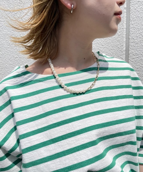 CIAOPANIC（チャオパニック）の「パール×チェーンネックレス（ネックレス・レディース・オフホワイト・FREE）」の7枚目の写真