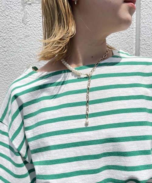 CIAOPANIC（チャオパニック）の「パール×チェーンネックレス（ネックレス・レディース・オフホワイト・FREE）」の10枚目の写真