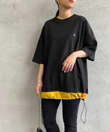 [UNIVERSAL OVERALL/ユニバーサルオーバーオール] 別注  バイカラー ビッグシルエットTシャツ