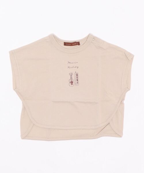 studio mini(スタディオ ミニ)の「天竺3柄込みワイドTシャツ(Tシャツ/カットソー・キッズ・グレー/グリーン/ベージュ・80/90/95/100/110/120/130)」の1枚目の写真