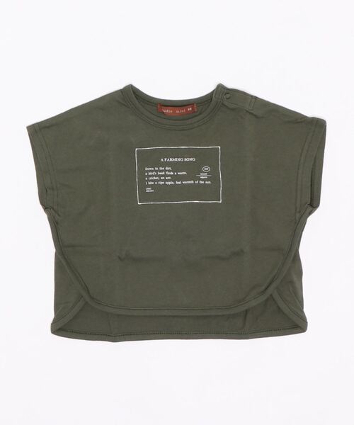 studio mini(スタディオ ミニ)の「天竺3柄込みワイドTシャツ(Tシャツ/カットソー・キッズ・グレー/グリーン/ベージュ・80/90/95/100/110/120/130)」の3枚目の写真