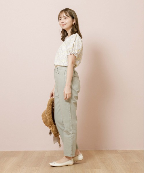 flower(フラワー)の「コンフィブルームブラウス(シャツ/ブラウス・レディース・カーキ/ブルー・FREE)」の7枚目の写真