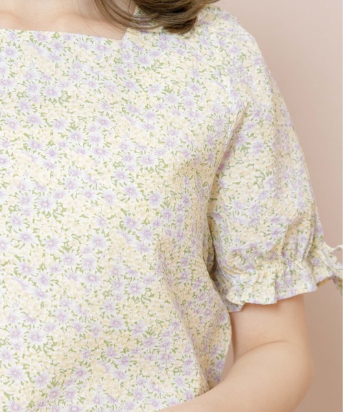 flower(フラワー)の「コンフィブルームブラウス(シャツ/ブラウス・レディース・カーキ/ブルー・FREE)」の9枚目の写真