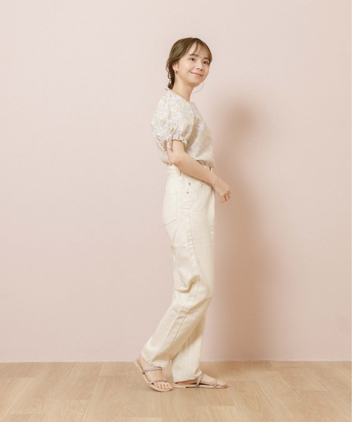 flower(フラワー)の「コンフィブルームブラウス(シャツ/ブラウス・レディース・カーキ/ブルー・FREE)」の10枚目の写真