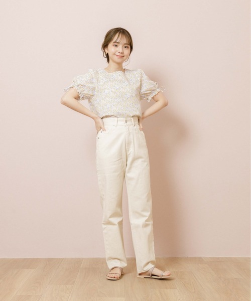 flower(フラワー)の「コンフィブルームブラウス(シャツ/ブラウス・レディース・カーキ/ブルー・FREE)」の11枚目の写真