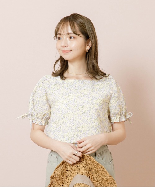 flower(フラワー)の「コンフィブルームブラウス(シャツ/ブラウス・レディース・カーキ/ブルー・FREE)」の18枚目の写真