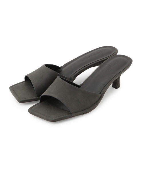 MADEMOISELLE ROPE'（マドモアゼル ロペ）の「アウトステッチフェイクスウェードミュールサンダル（サンダル・レディース・パープル/ダークブラウン・37.5/35.5/36.5）」の11枚目の写真