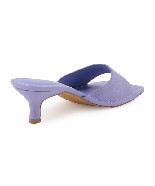 MADEMOISELLE ROPE'（マドモアゼル ロペ）の「アウトステッチフェイクスウェードミュールサンダル（サンダル・レディース・パープル/ダークブラウン・37.5/35.5/36.5）」の14枚目の写真