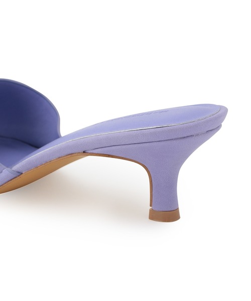 MADEMOISELLE ROPE'（マドモアゼル ロペ）の「アウトステッチフェイクスウェードミュールサンダル（サンダル・レディース・パープル/ダークブラウン・37.5/35.5/36.5）」の15枚目の写真