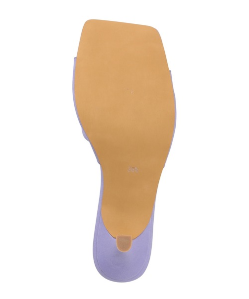 MADEMOISELLE ROPE'（マドモアゼル ロペ）の「アウトステッチフェイクスウェードミュールサンダル（サンダル・レディース・パープル/ダークブラウン・37.5/35.5/36.5）」の16枚目の写真