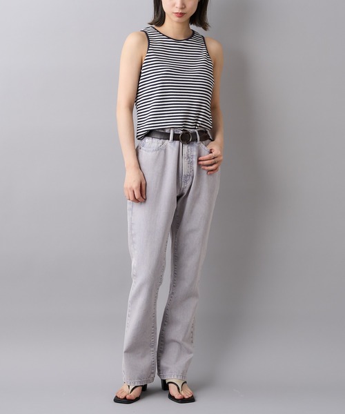 CIAOPANIC（チャオパニック）の「ボーダーアメスリタンクトップ（タンクトップ・レディース・ネイビー/グリーン・FREE）」の10枚目の写真