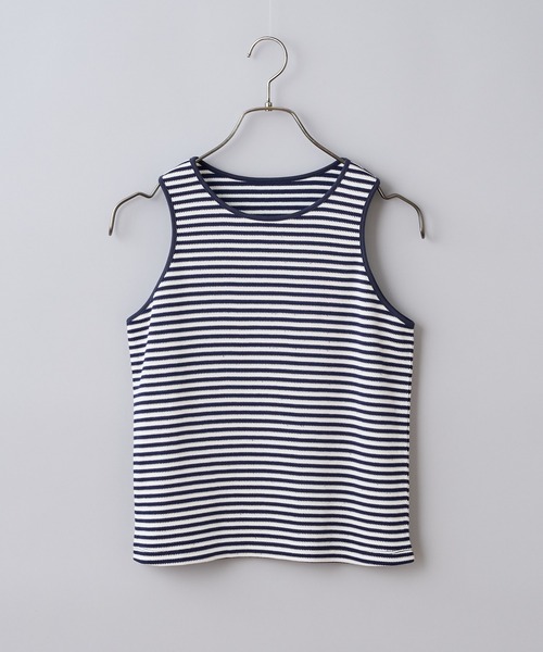 CIAOPANIC（チャオパニック）の「ボーダーアメスリタンクトップ（タンクトップ・レディース・ネイビー/グリーン・FREE）」の4枚目の写真