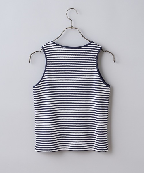 CIAOPANIC（チャオパニック）の「ボーダーアメスリタンクトップ（タンクトップ・レディース・ネイビー/グリーン・FREE）」の5枚目の写真
