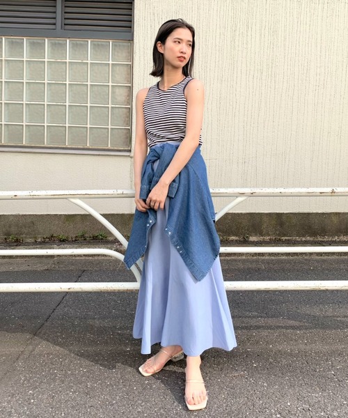 CIAOPANIC（チャオパニック）の「ボーダーアメスリタンクトップ（タンクトップ・レディース・ネイビー/グリーン・FREE）」の13枚目の写真