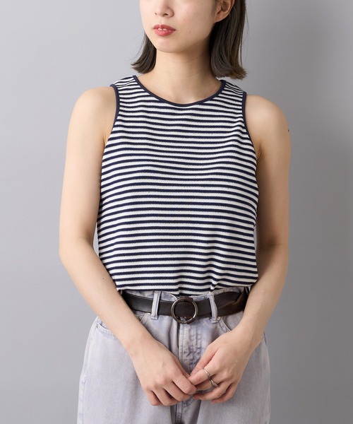 CIAOPANIC（チャオパニック）の「ボーダーアメスリタンクトップ（タンクトップ・レディース・ネイビー/グリーン・FREE）」の19枚目の写真