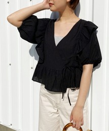 Heather | ３ＷＡＹカシュクール半袖ブラウス　955907(シャツ/ブラウス)