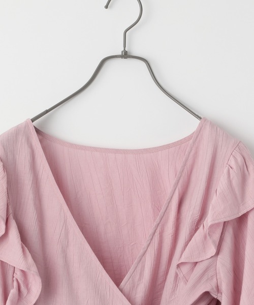 Heather(ヘザー)の「3WAYカシュクール半袖ブラウス 955907(シャツ/ブラウス・レディース・ホワイト/ブラック/ピンク/ブルー・FREE)」の12枚目の写真