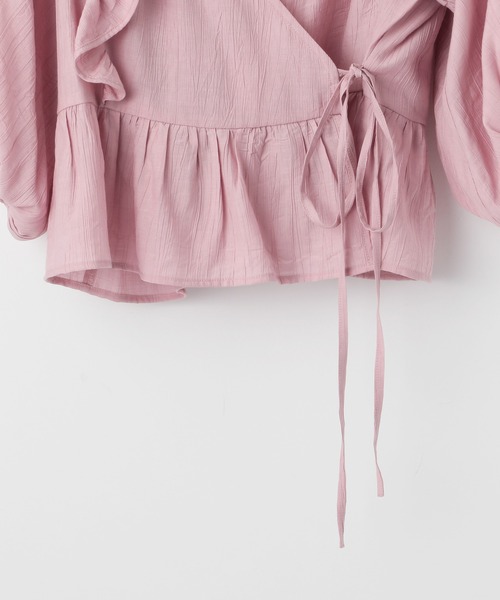 Heather(ヘザー)の「3WAYカシュクール半袖ブラウス 955907(シャツ/ブラウス・レディース・ホワイト/ブラック/ピンク/ブルー・FREE)」の7枚目の写真