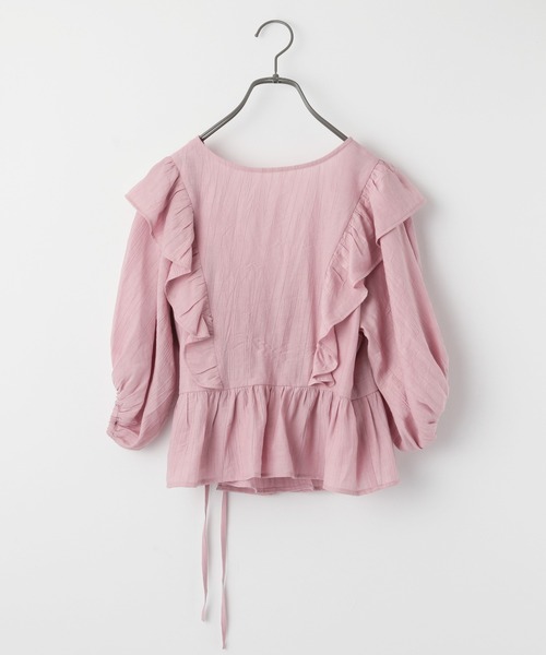 Heather(ヘザー)の「3WAYカシュクール半袖ブラウス 955907(シャツ/ブラウス・レディース・ホワイト/ブラック/ピンク/ブルー・FREE)」の6枚目の写真