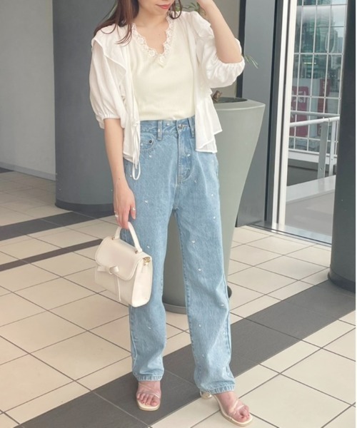 Heather(ヘザー)の「3WAYカシュクール半袖ブラウス 955907(シャツ/ブラウス・レディース・ホワイト/ブラック/ピンク/ブルー・FREE)」の22枚目の写真